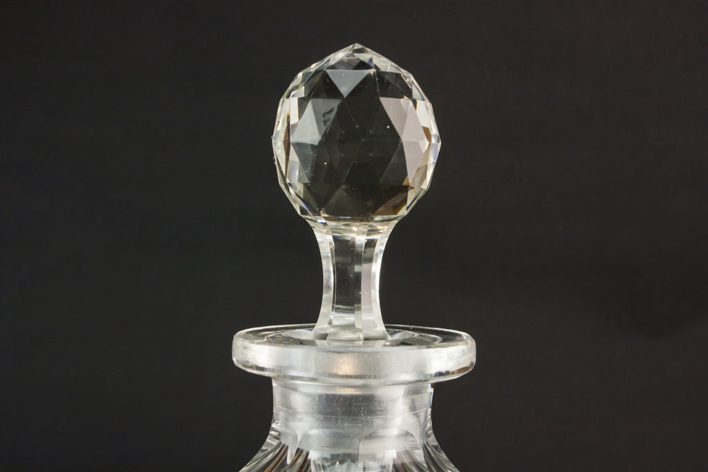 Cut glass cylinder decanter