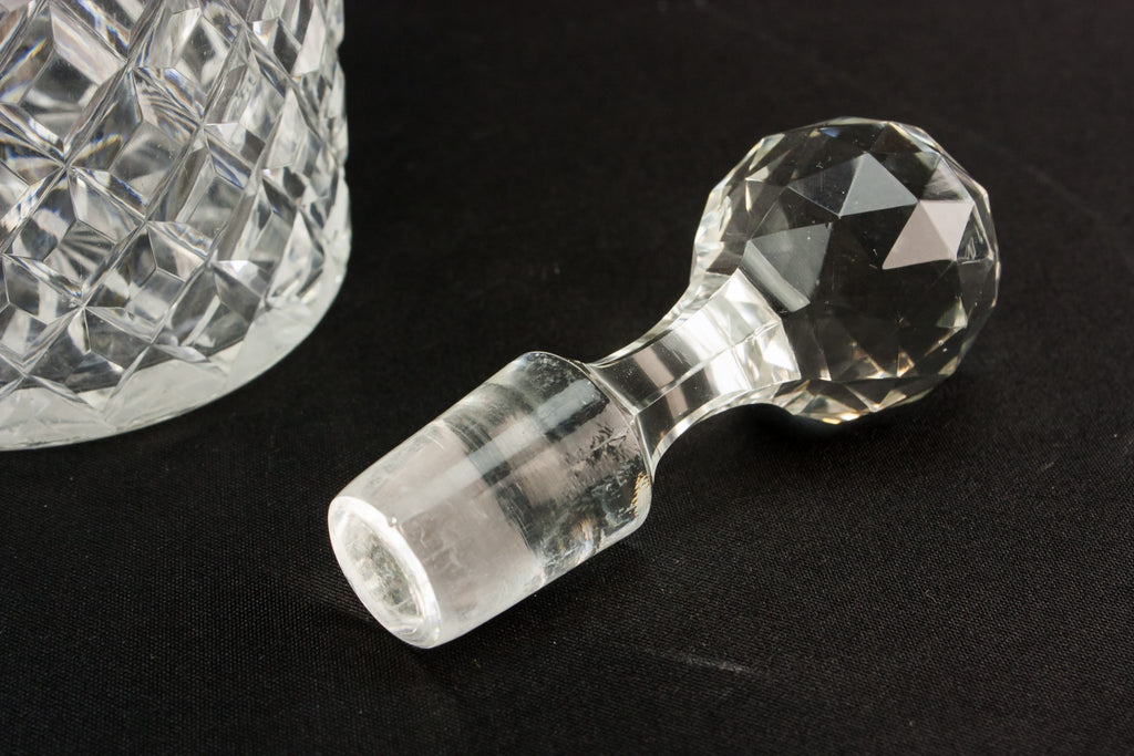 Cut glass cylinder decanter