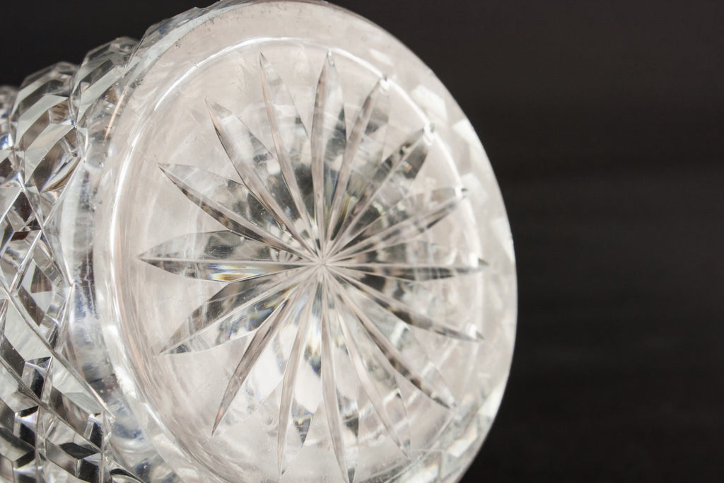 Cut glass cylinder decanter
