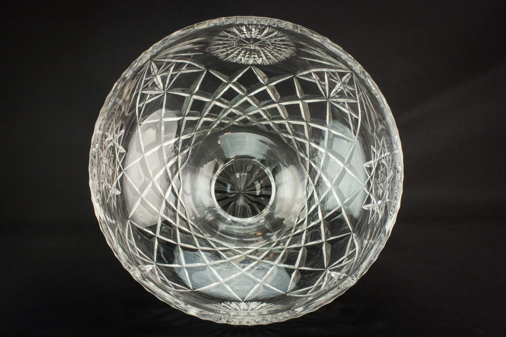 Massive glass punch bowl