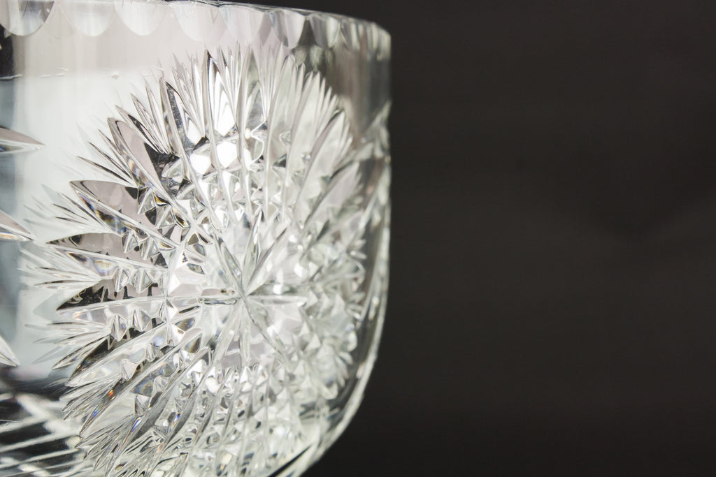 Massive glass punch bowl