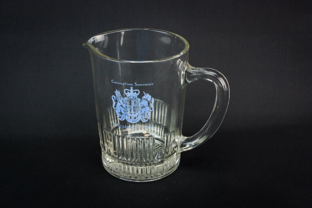 Coronation glass jug
