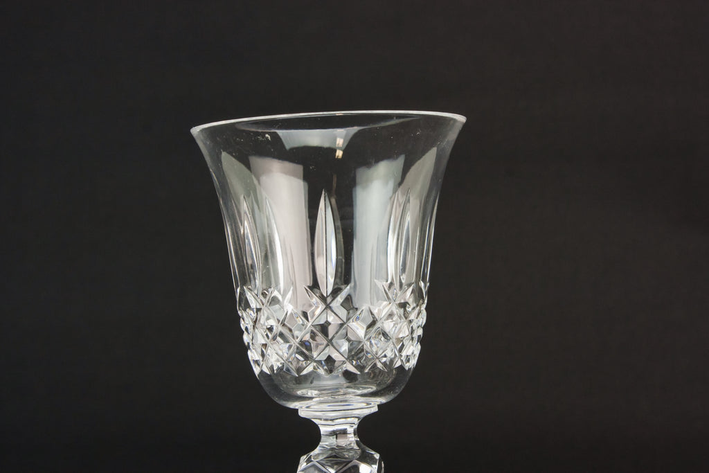 6 crystal wine glasses
