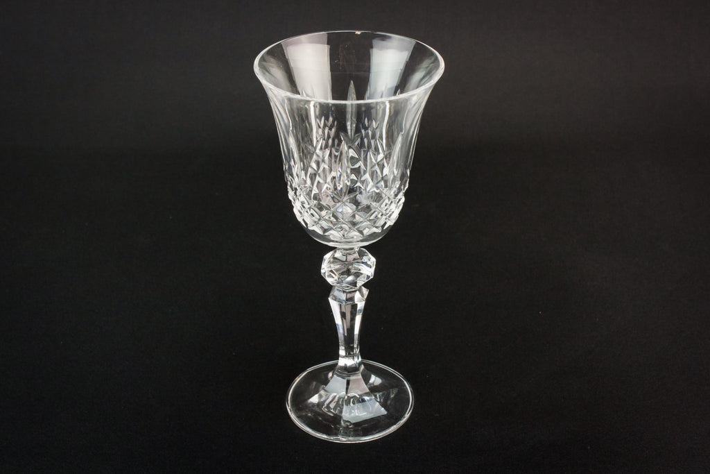 6 crystal wine glasses
