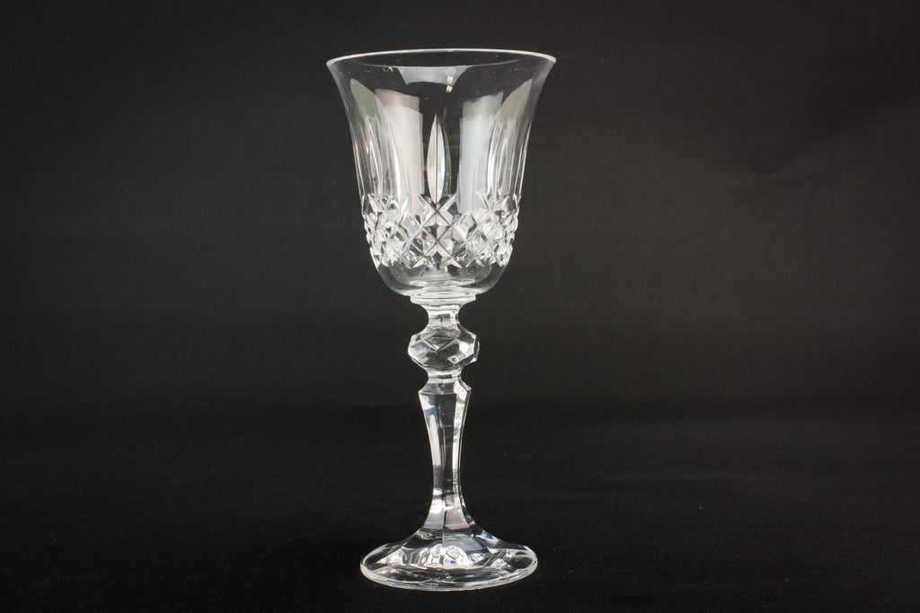 6 crystal wine glasses