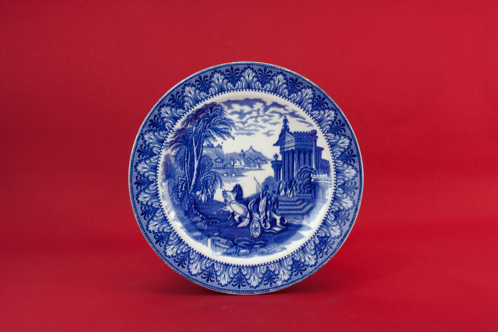 Blue and white serving dish