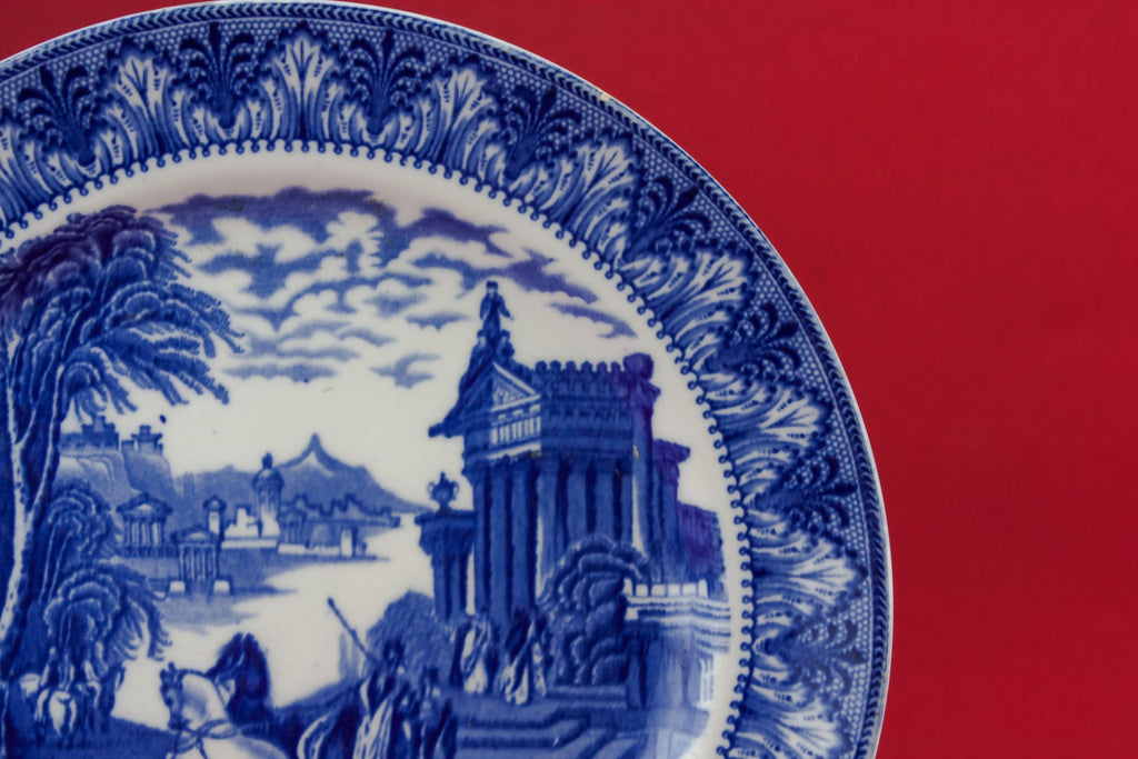 Blue and white serving dish