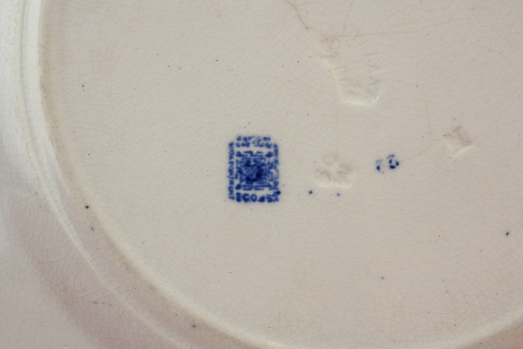 Blue and white plate