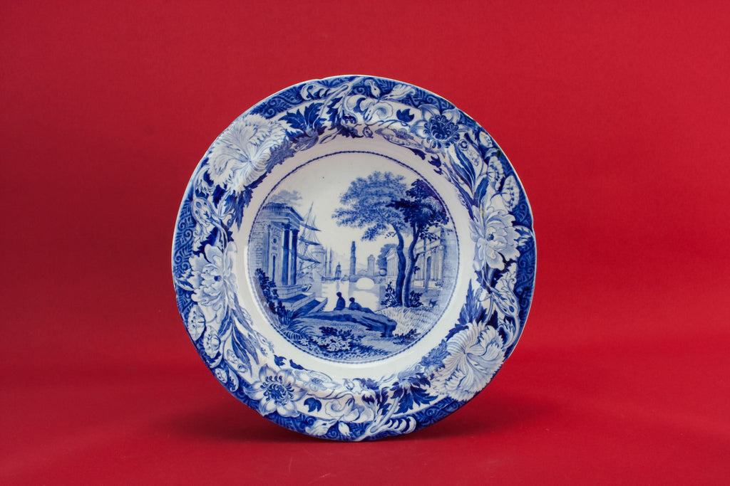 Victorian pottery serving bowl