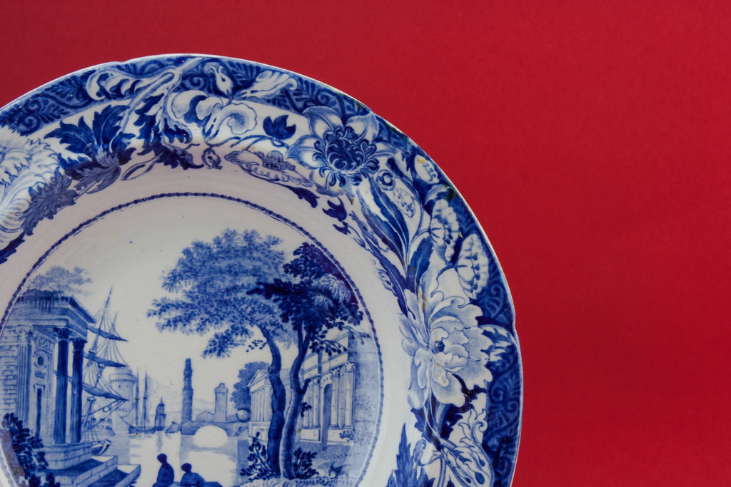 Victorian pottery serving bowl