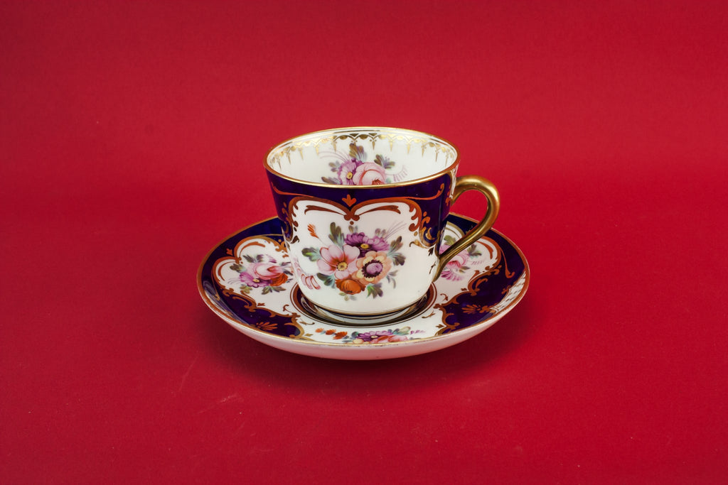 Blue bone china coffee set