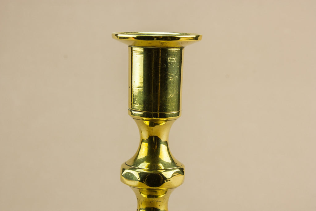 2 brass medium candlesticks
