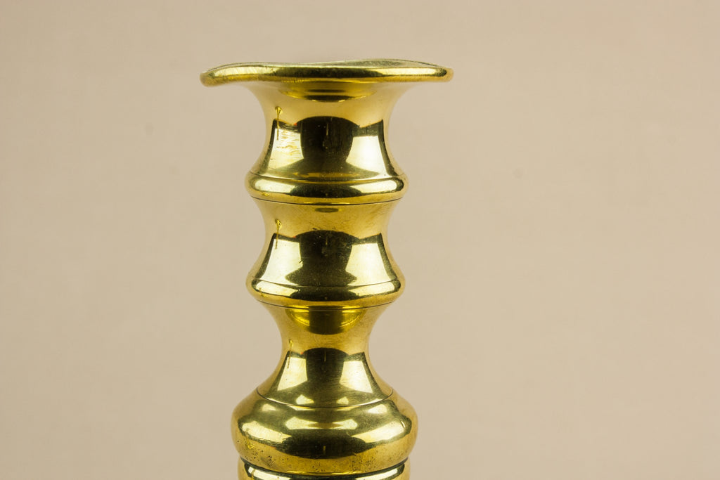 2 brass Victorian candlesticks
