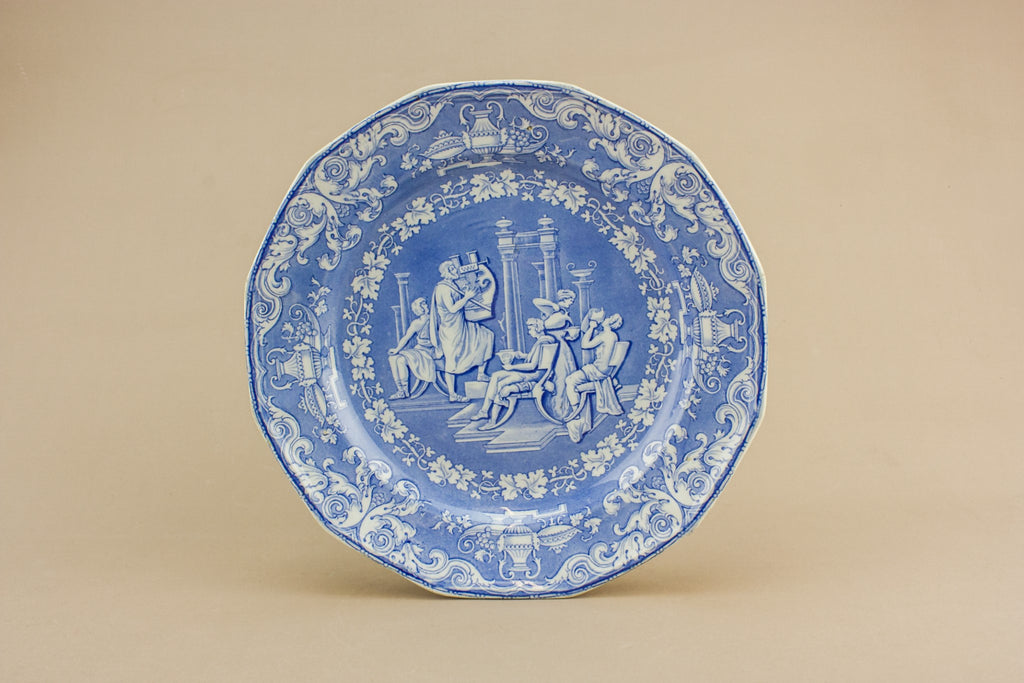 Blue and white serving dish