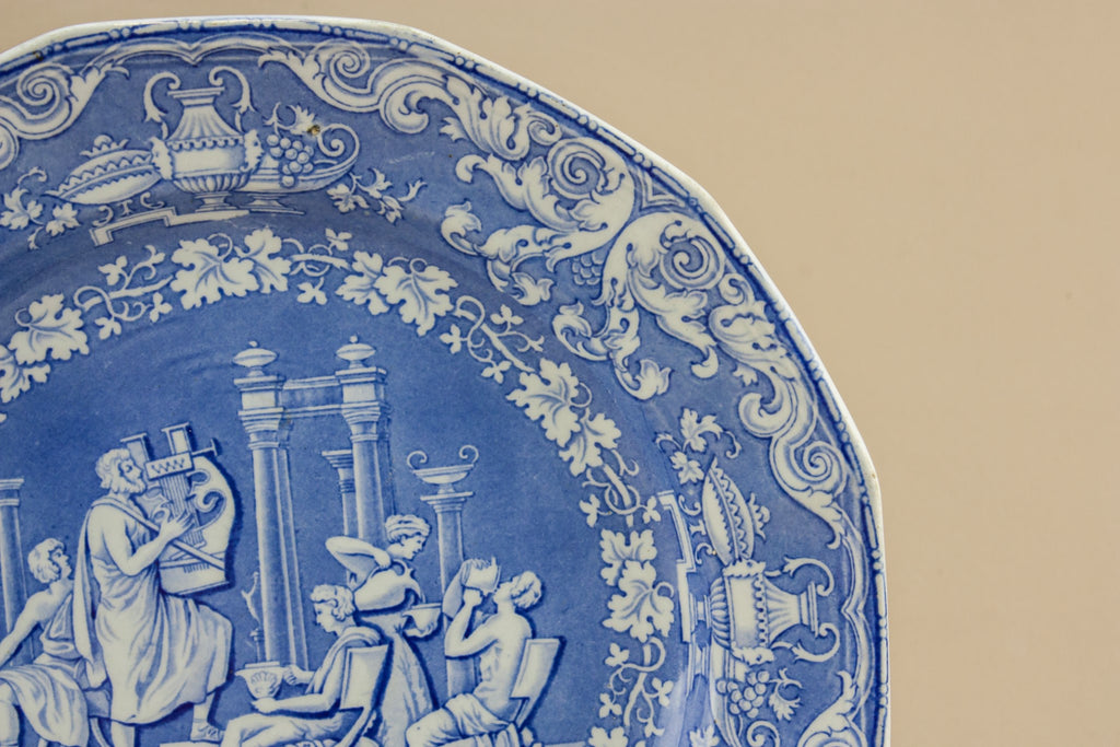 Blue and white serving dish