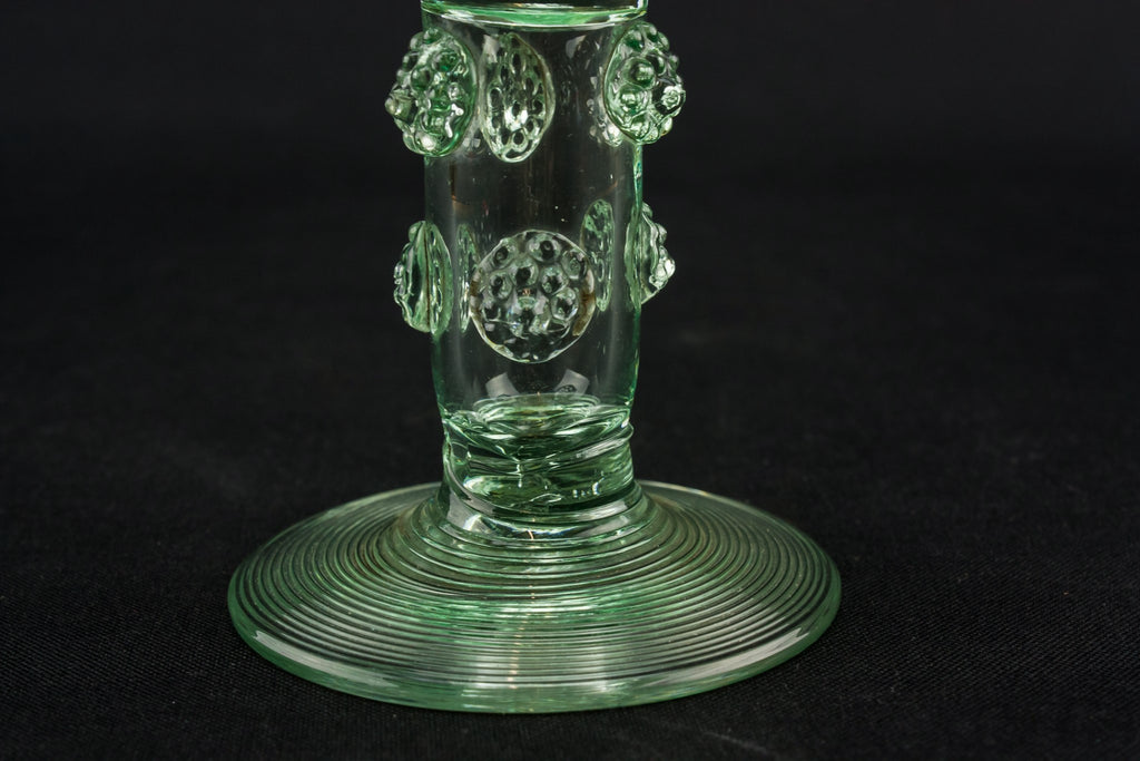 6 green wine glasses