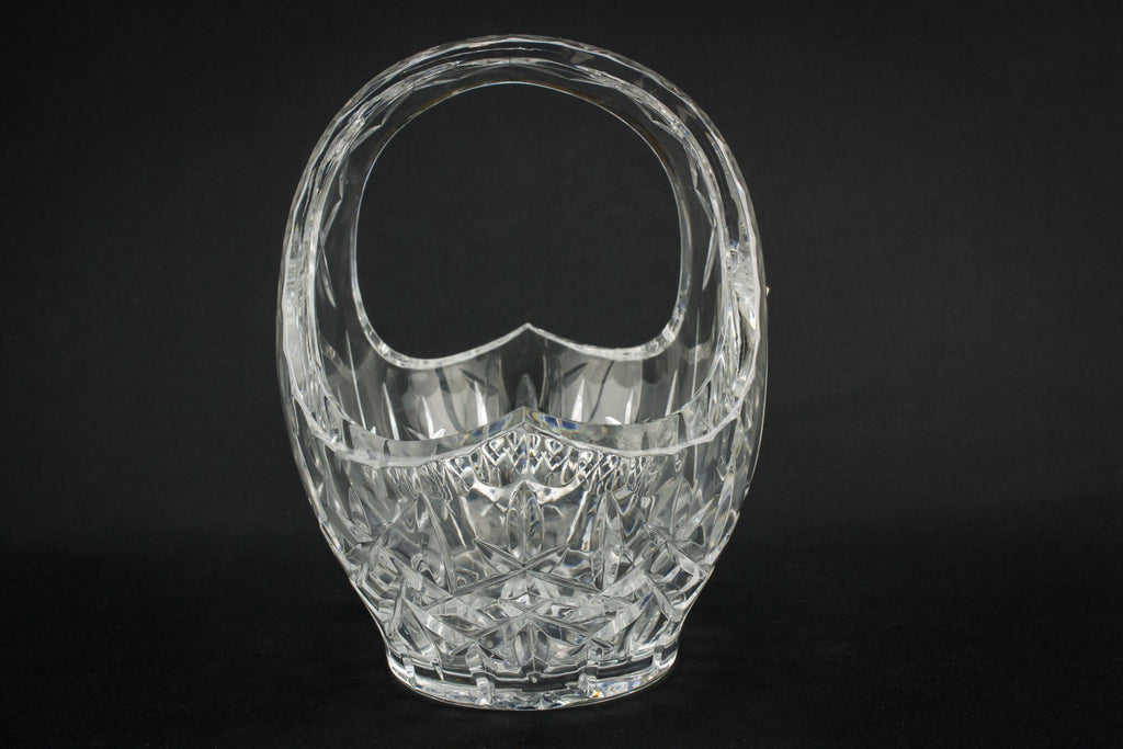Cut glass basket bowl