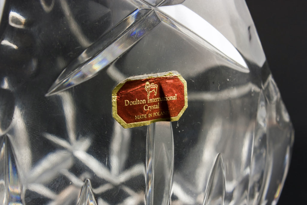Cut glass basket bowl