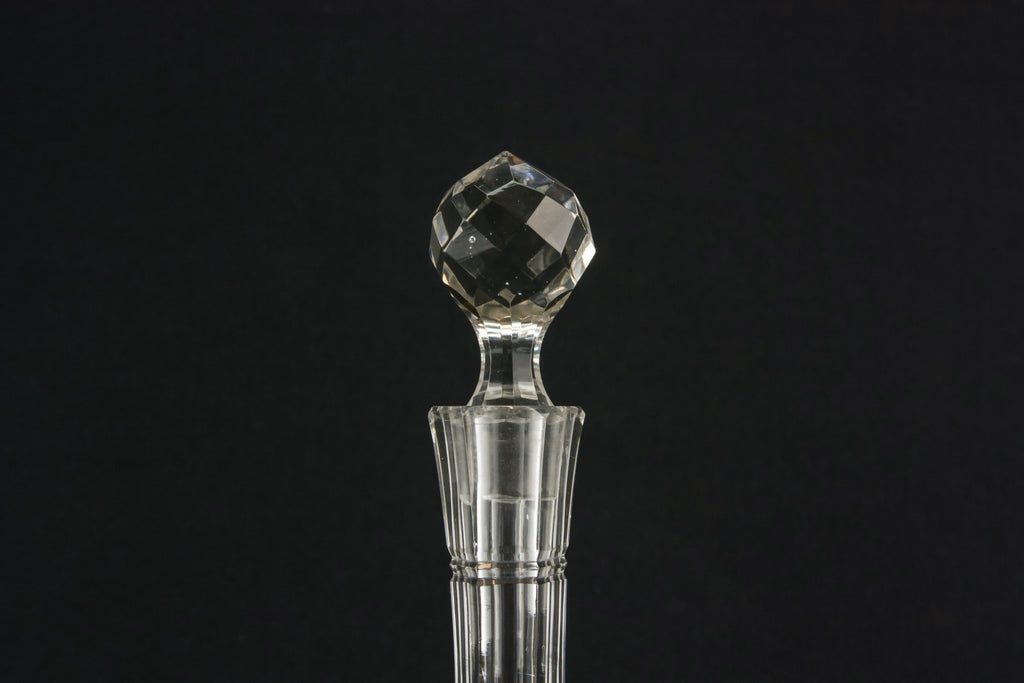 Cut glass globular decanter