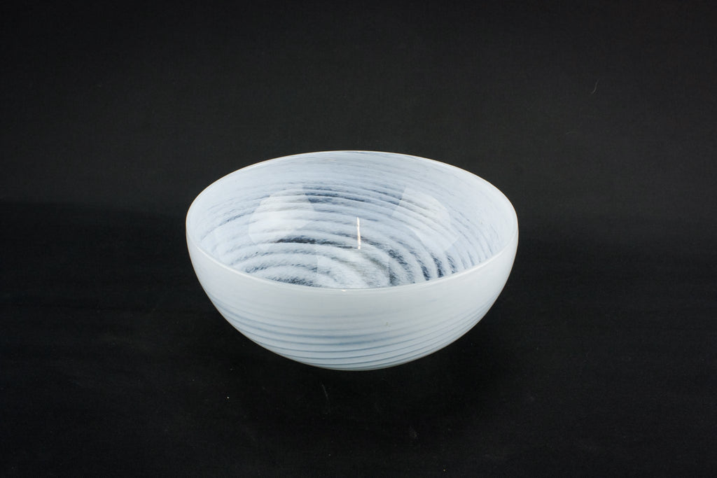 White  glass serving bowl