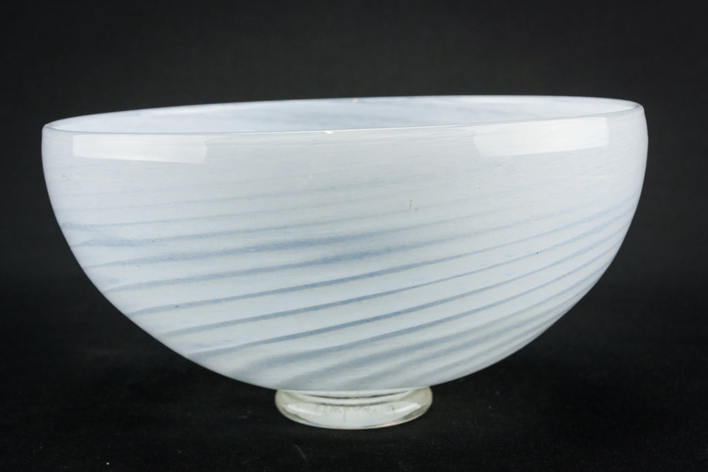 White  glass serving bowl