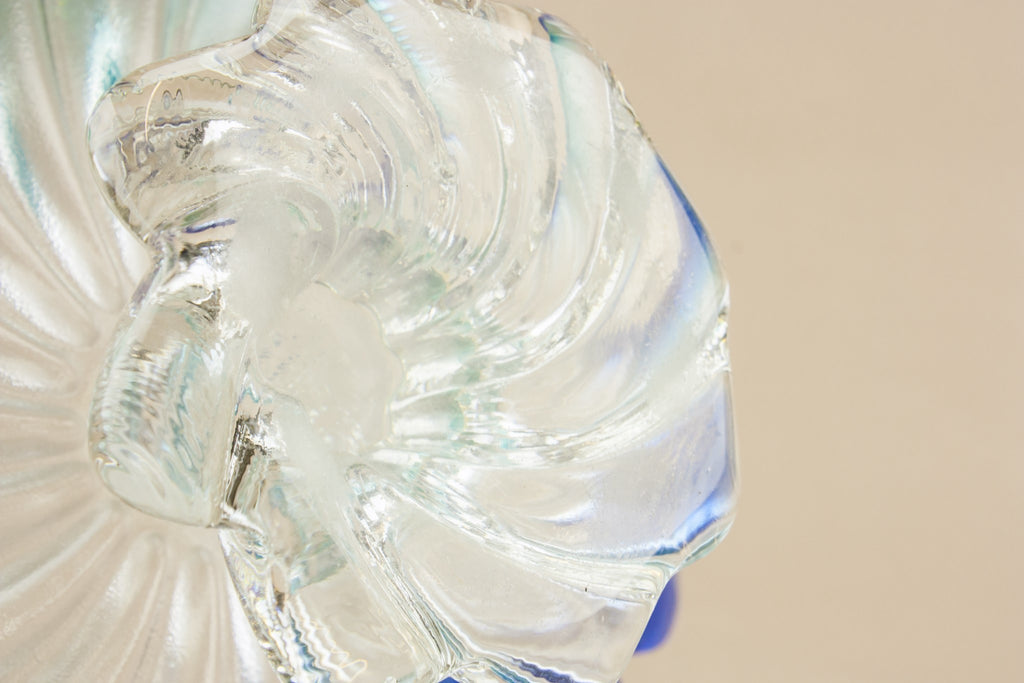 Retro blown glass cake stand