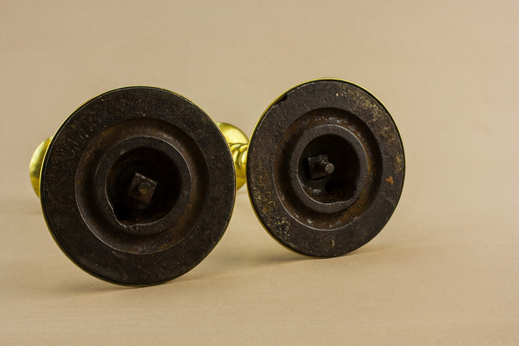 Pair of bobbin candlesticks