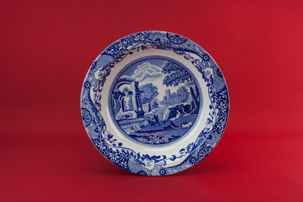 Blue and white serving bowl