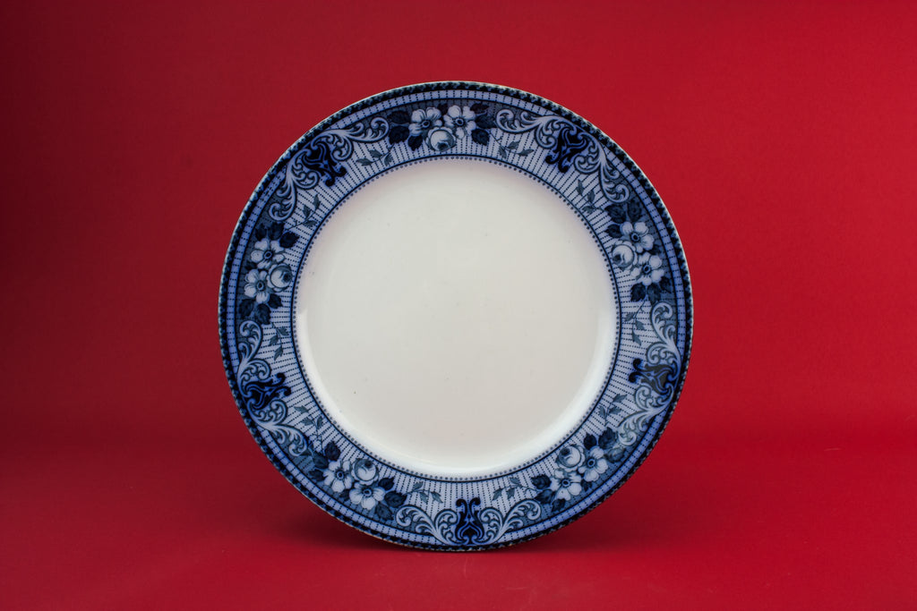 Flow blue serving dish