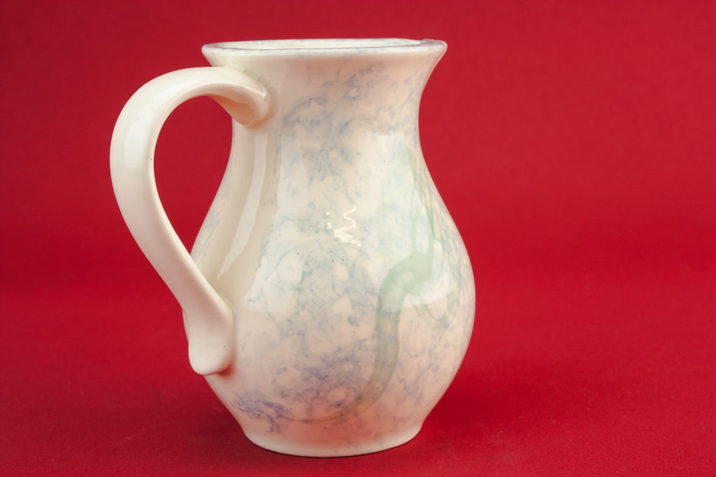 Pale blue milk jug