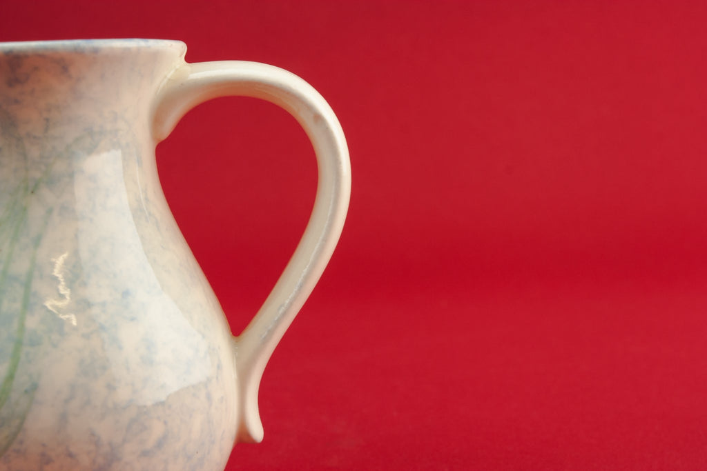 Pale blue milk jug