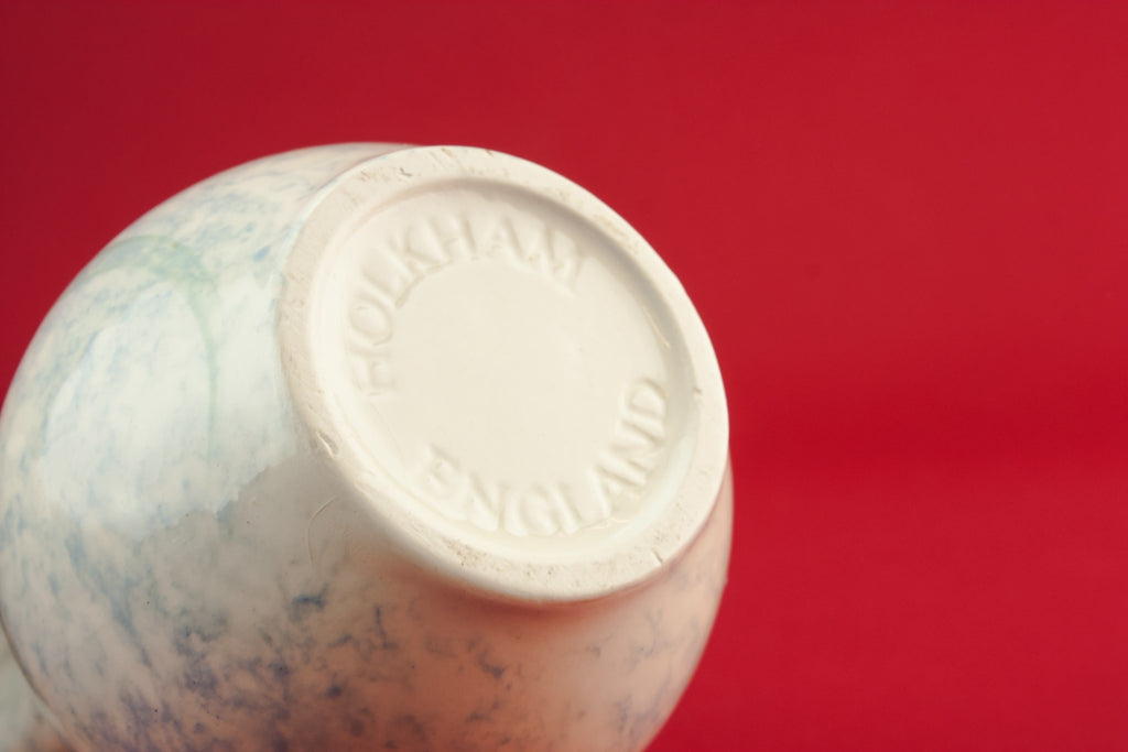 Pale blue milk jug