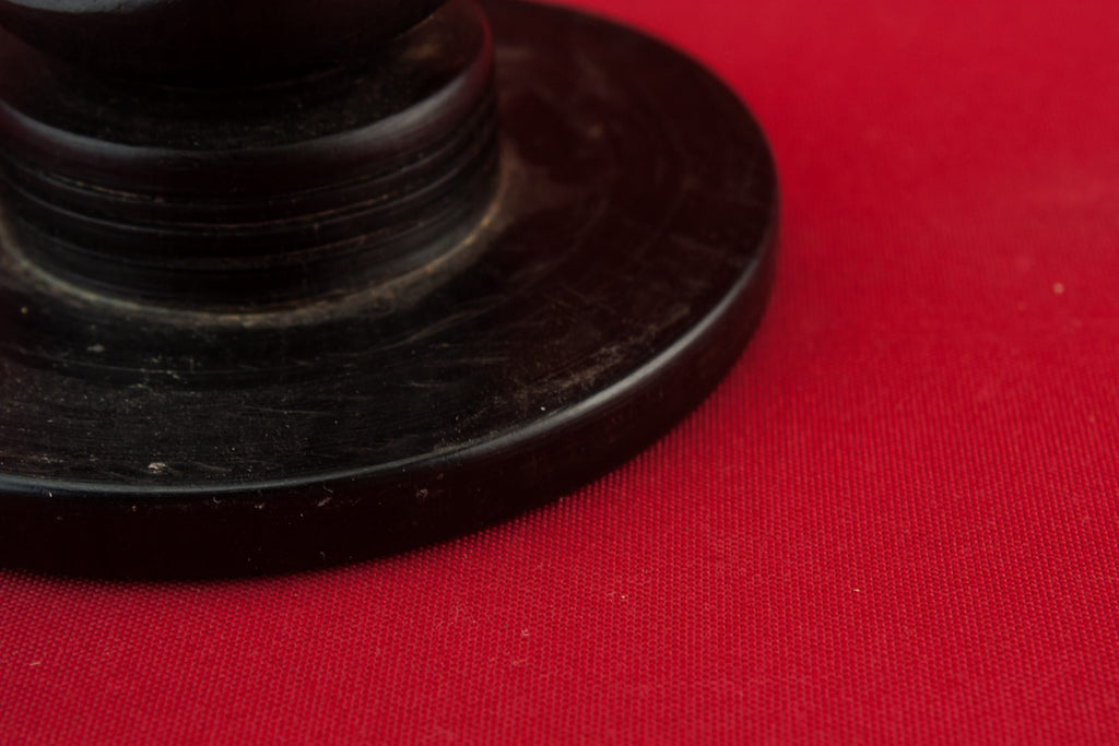Pair of wooden candlesticks