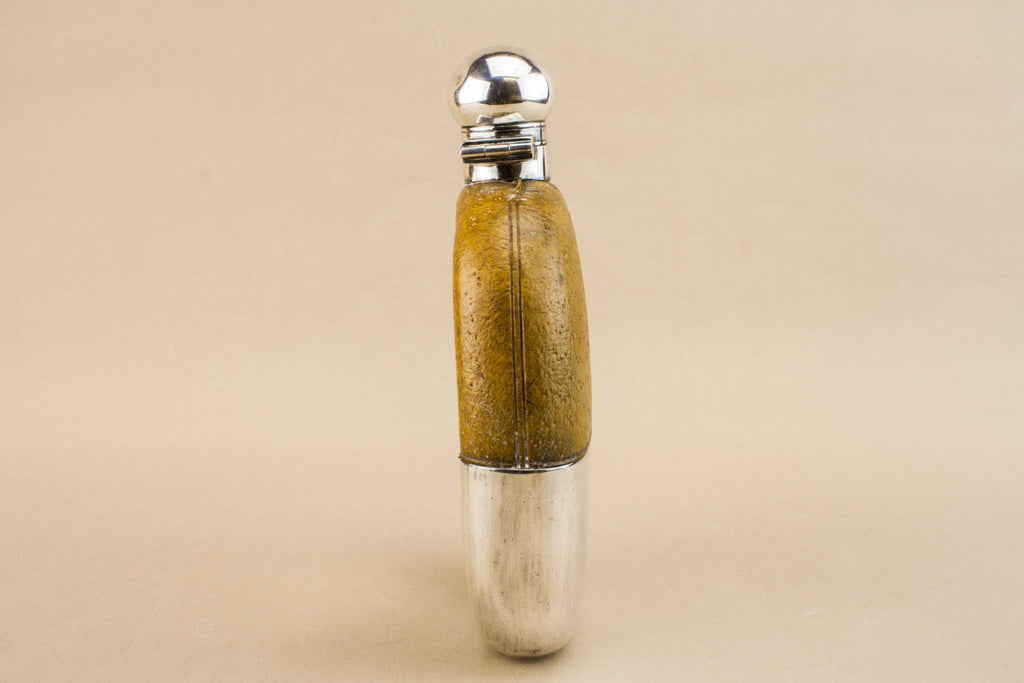 Whisky leather pocket flask