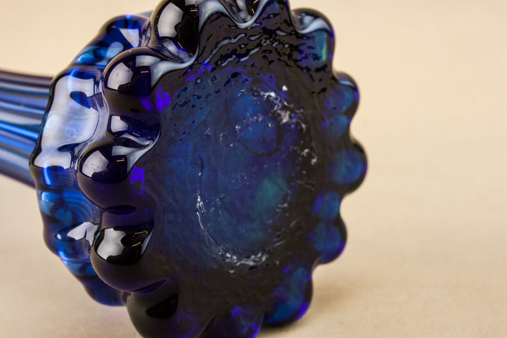 Blue glass vase