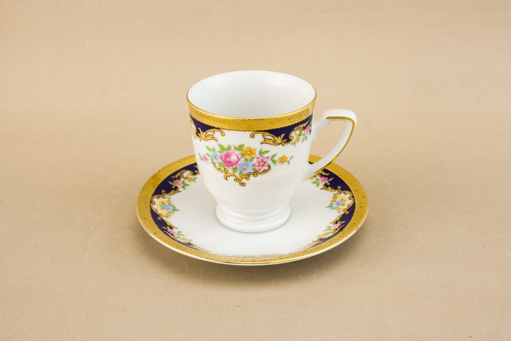 Floral porcelain coffee cup