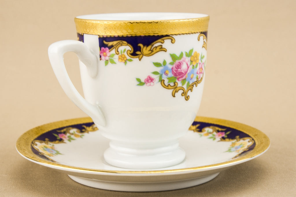 Floral porcelain coffee cup