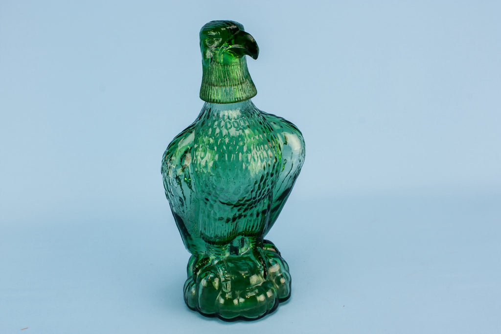 Green glass eagle decanter