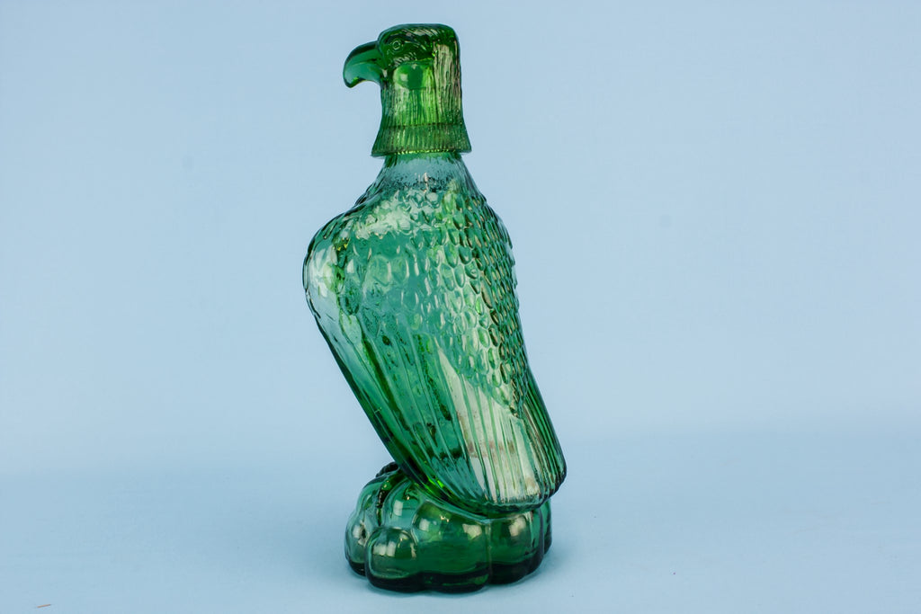 Green glass eagle decanter