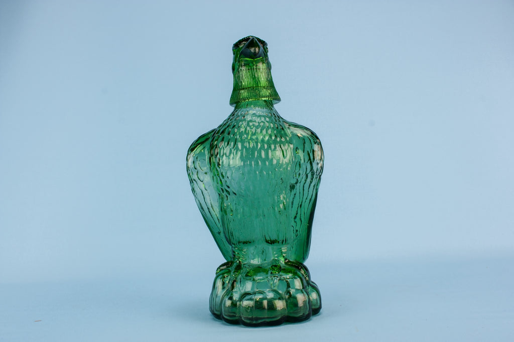 Green glass eagle decanter