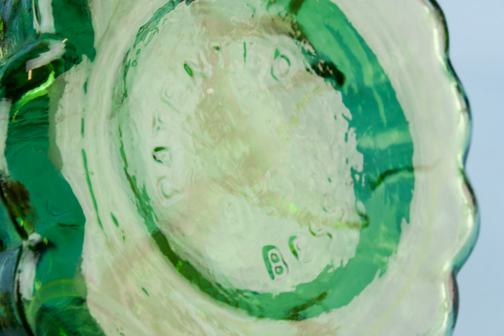 Green glass eagle decanter