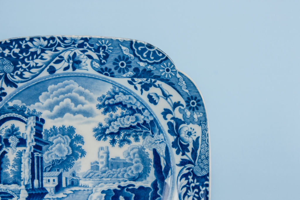 Blue and white serving dish