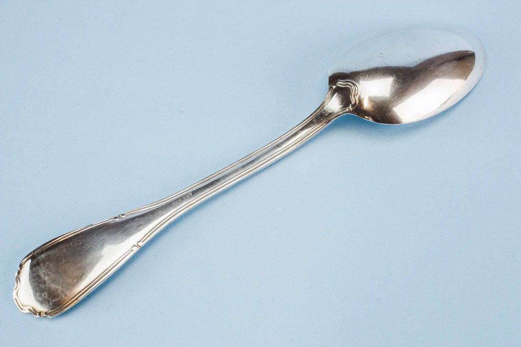 10 silver plated metal spoons