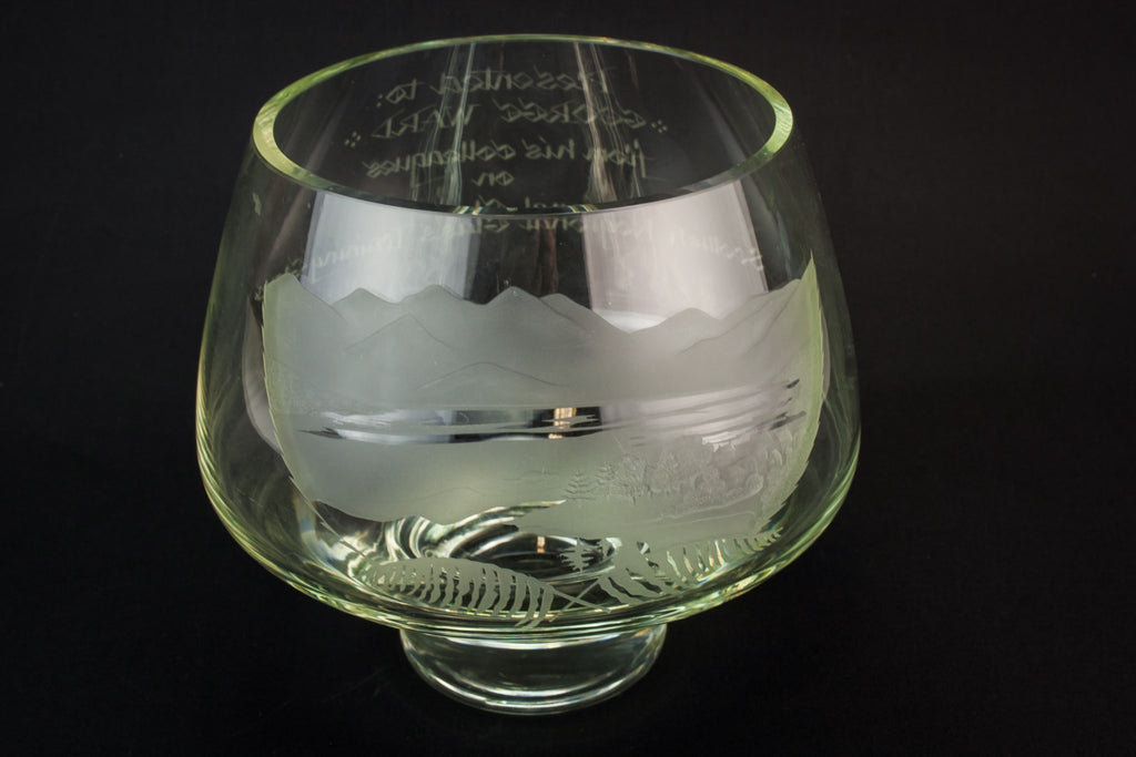 Heavy glass bowl