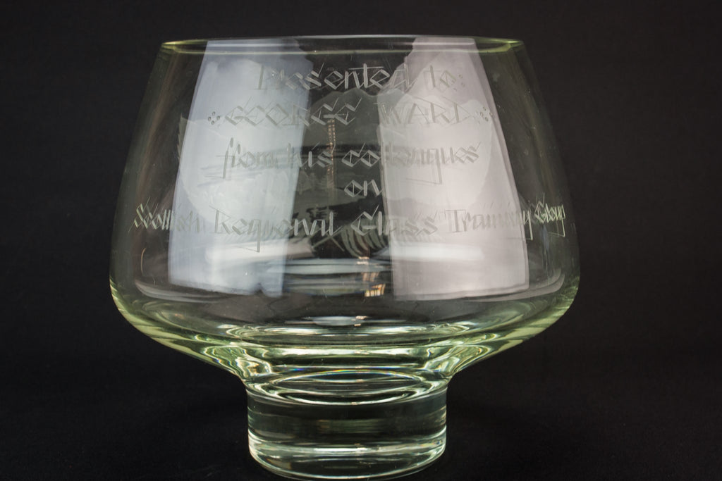 Heavy glass bowl