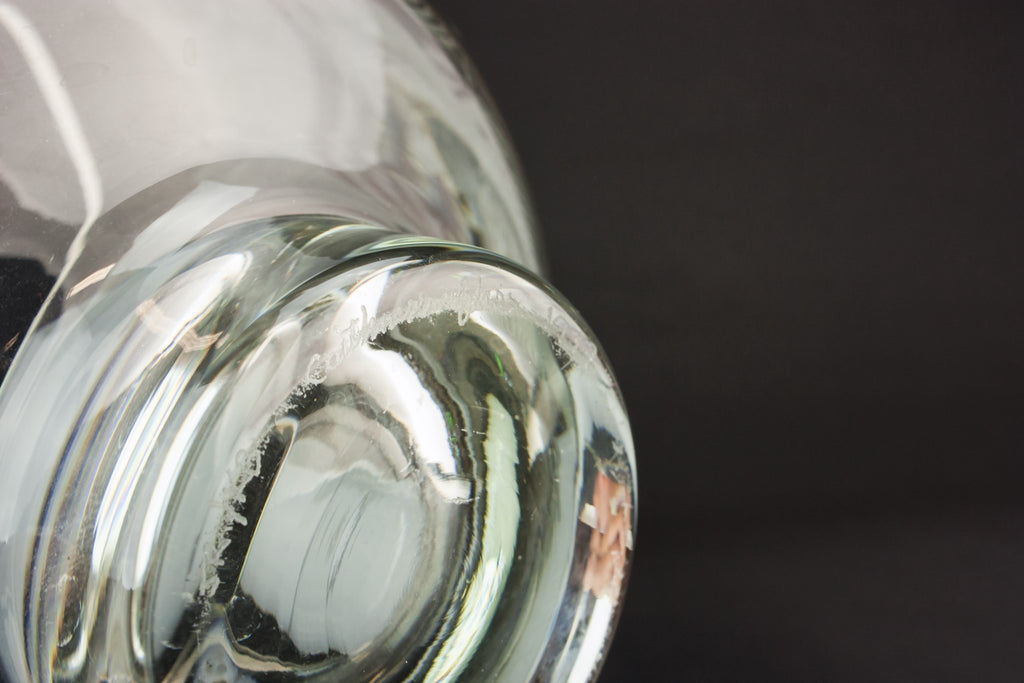 Heavy glass bowl