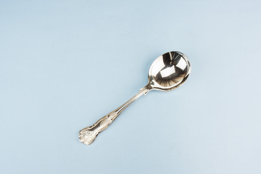 6 silver plated metal spoons