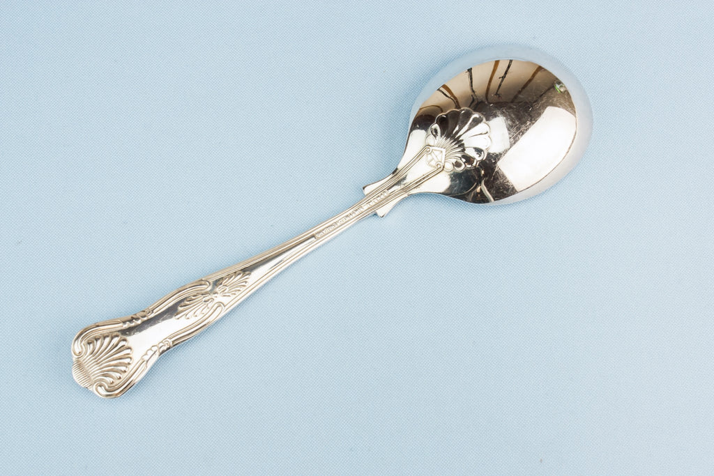 6 silver plated metal spoons