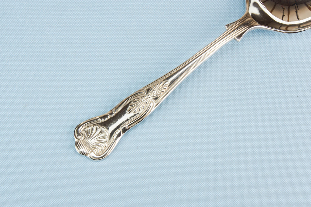 6 silver plated metal spoons