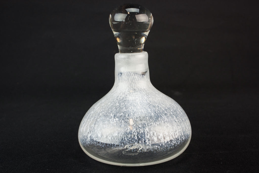 White glass condiment pot